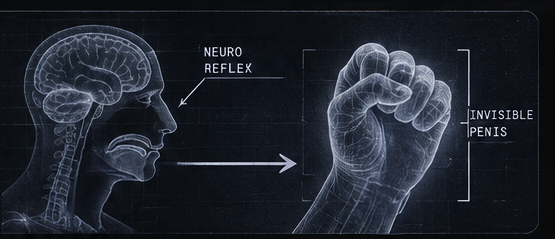 Brain and fist reflex diagram